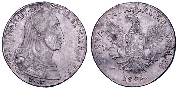 PALERMO. FERDINANDO III DI BORBONE, 1759-1816. 12 tarì 1801.