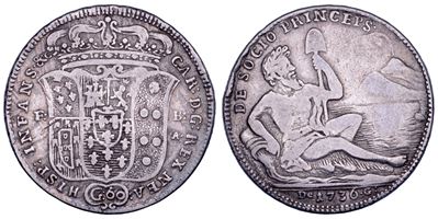 Carlo di Borbone, Mezza piastra da 60 grana (Napoli), 1736