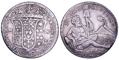 Carlo di Borbone, Mezza piastra da 60 grana (Napoli), 1748