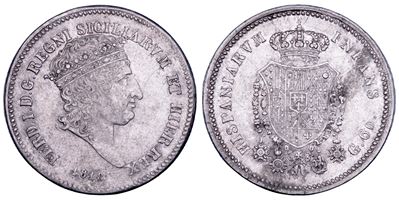 Ferdinando I di Borbone, Mezza piastra da 60 Grana (Napoli), 1818