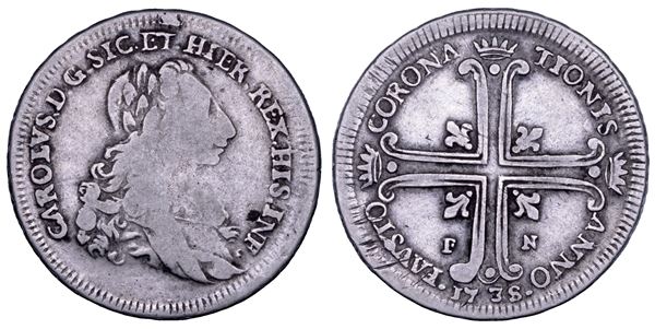 PALERMO. CARLO DI BORBONE, 1734-1759. 6 tarì 1735.