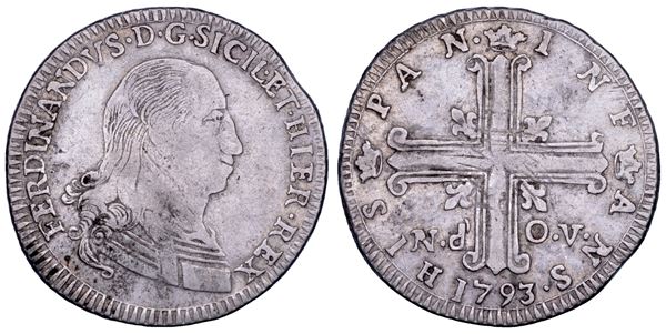 PALERMO. FERDINANDO III DI BORBONE, 1759-1816. 6 tarì 1793.