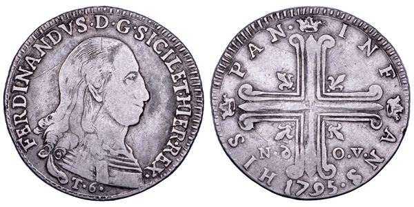 PALERMO. FERDINANDO III DI BORBONE, 1759-1816. 6 tarì 1795.