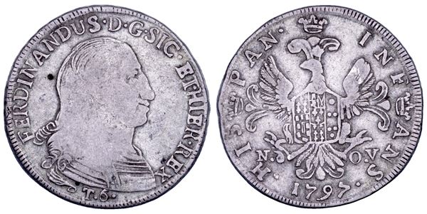 PALERMO. FERDINANDO III DI BORBONE, 1759-1816. 6 tarì 1797.