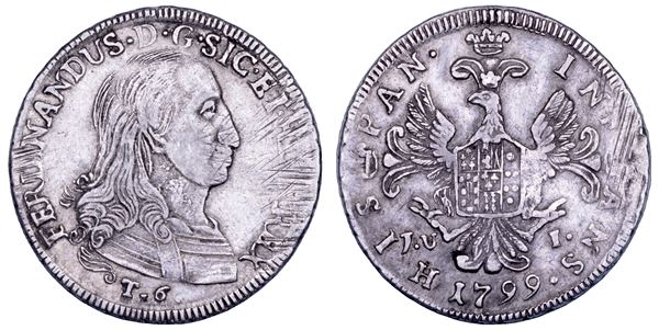 PALERMO. FERDINANDO III DI BORBONE, 1759-1816. 6 tarì 1799.
