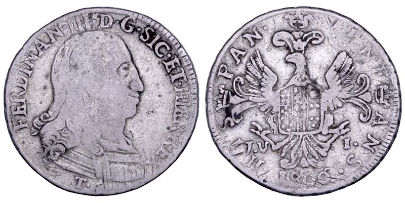 PALERMO. FERDINANDO III DI BORBONE, 1759-1816. 6 tarì 1800.  - Auction Numismatics - Cambi Casa d'Aste
