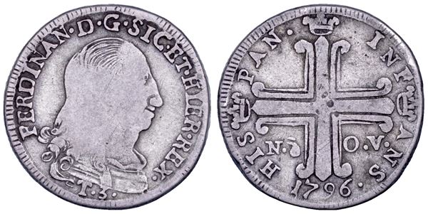 PALERMO. FERDINANDO III DI BORBONE, 1759-1816. 3 tarì 1796.