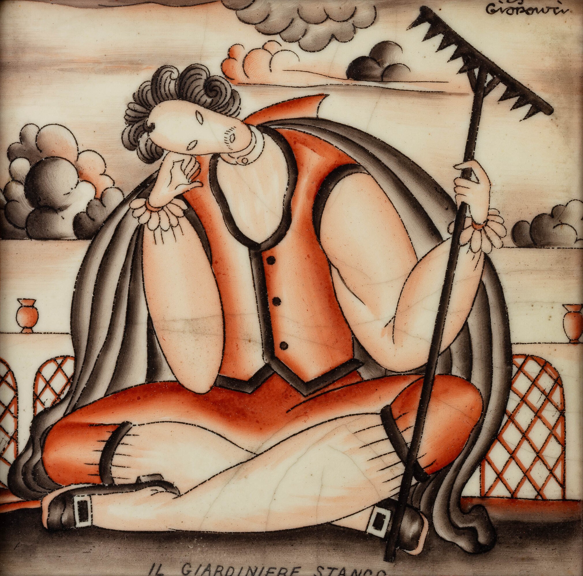 Gio Ponti - San Cristoforo (piastrelle decorative) Milano, 1930 ca