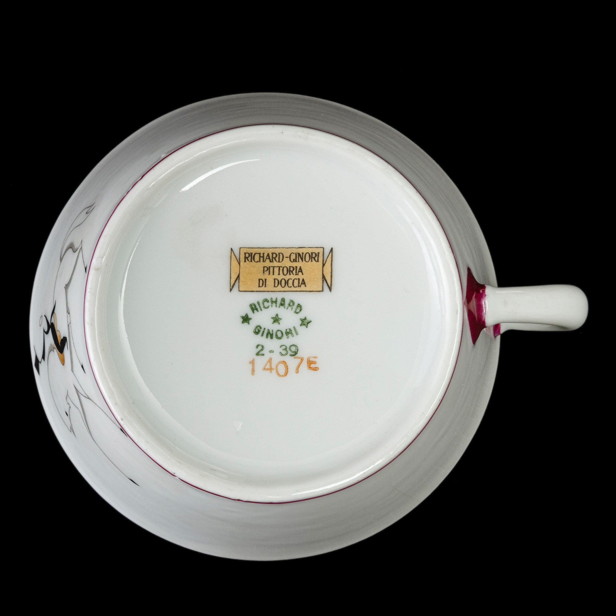 Gio Ponti - Pittoria di Doccia (Sesto Fiorentino), servizio da the “Il Circo” in porcellana polic...