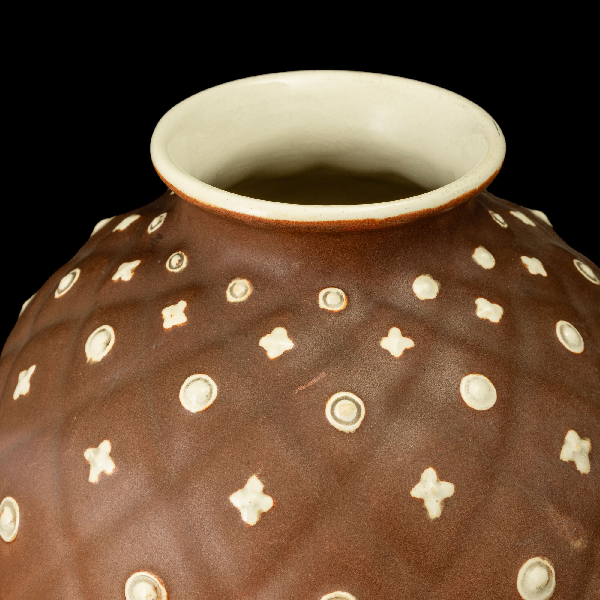 Giovanni Gariboldi - San Cristoforo, vaso sferico in terraglia smaltata