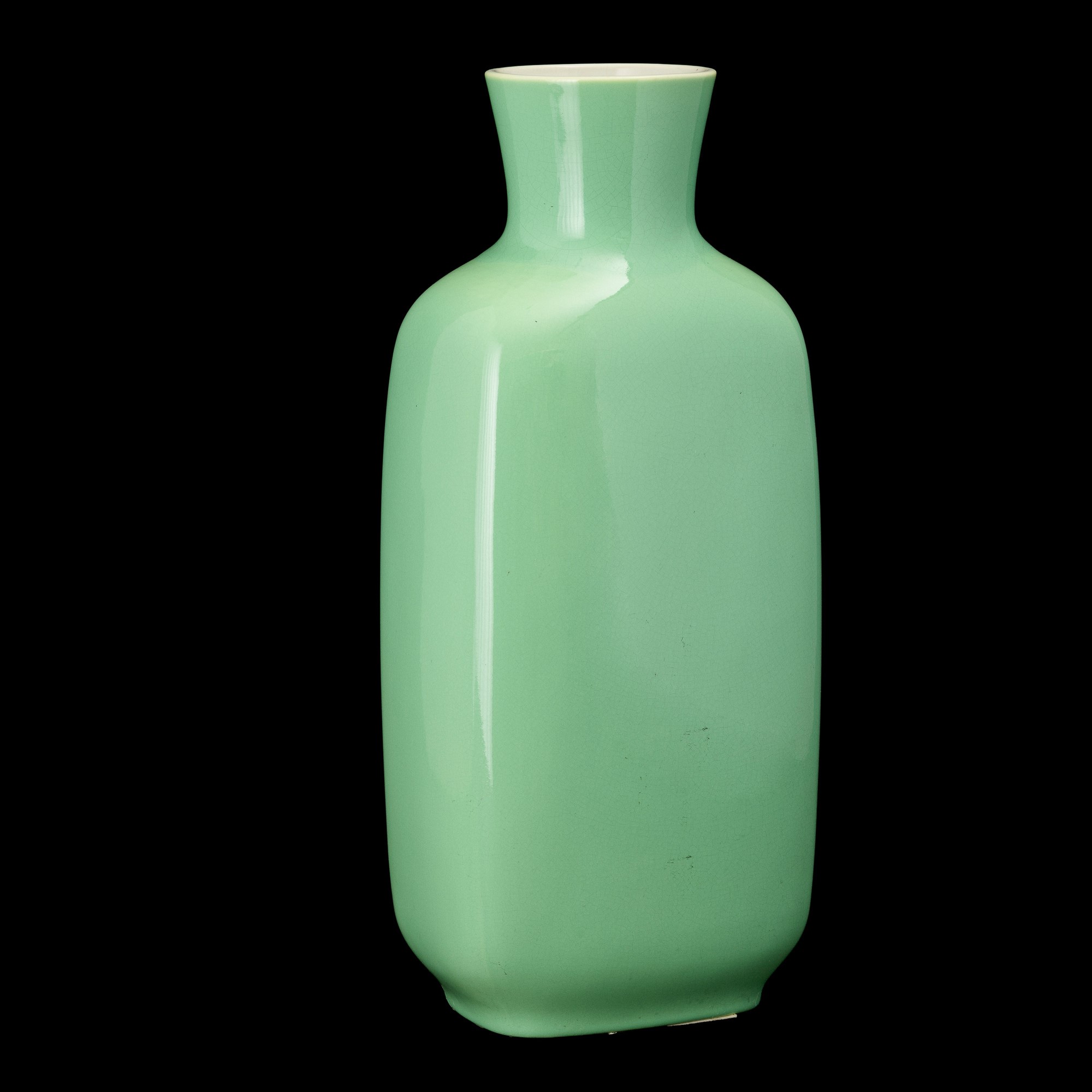 Giovanni Gariboldi - Vaso San Cristoforo, Milano, terraglia a smalto lucido verde, 1940 ca.