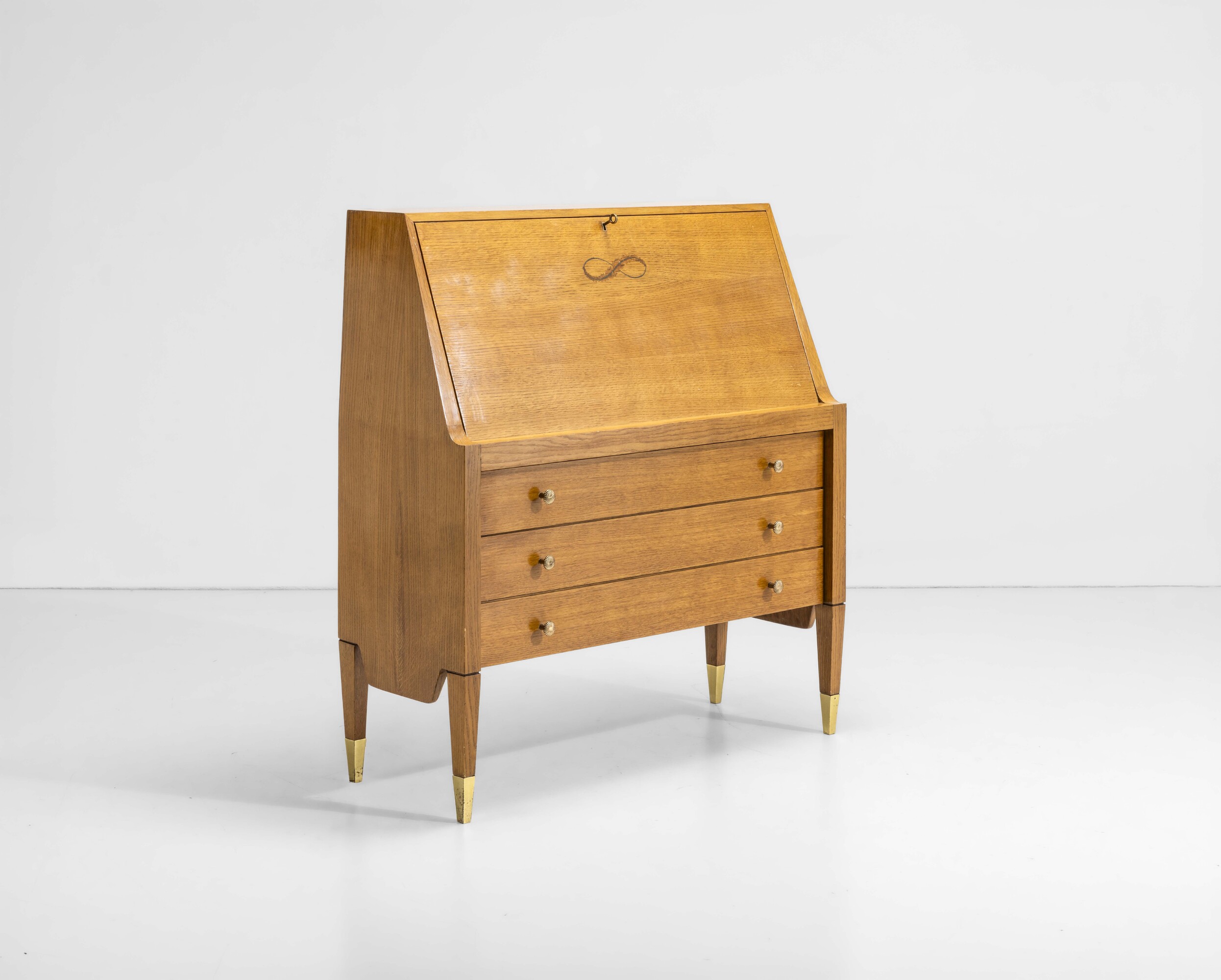 Gio Ponti - Mobile contenitore in legno con intarsio