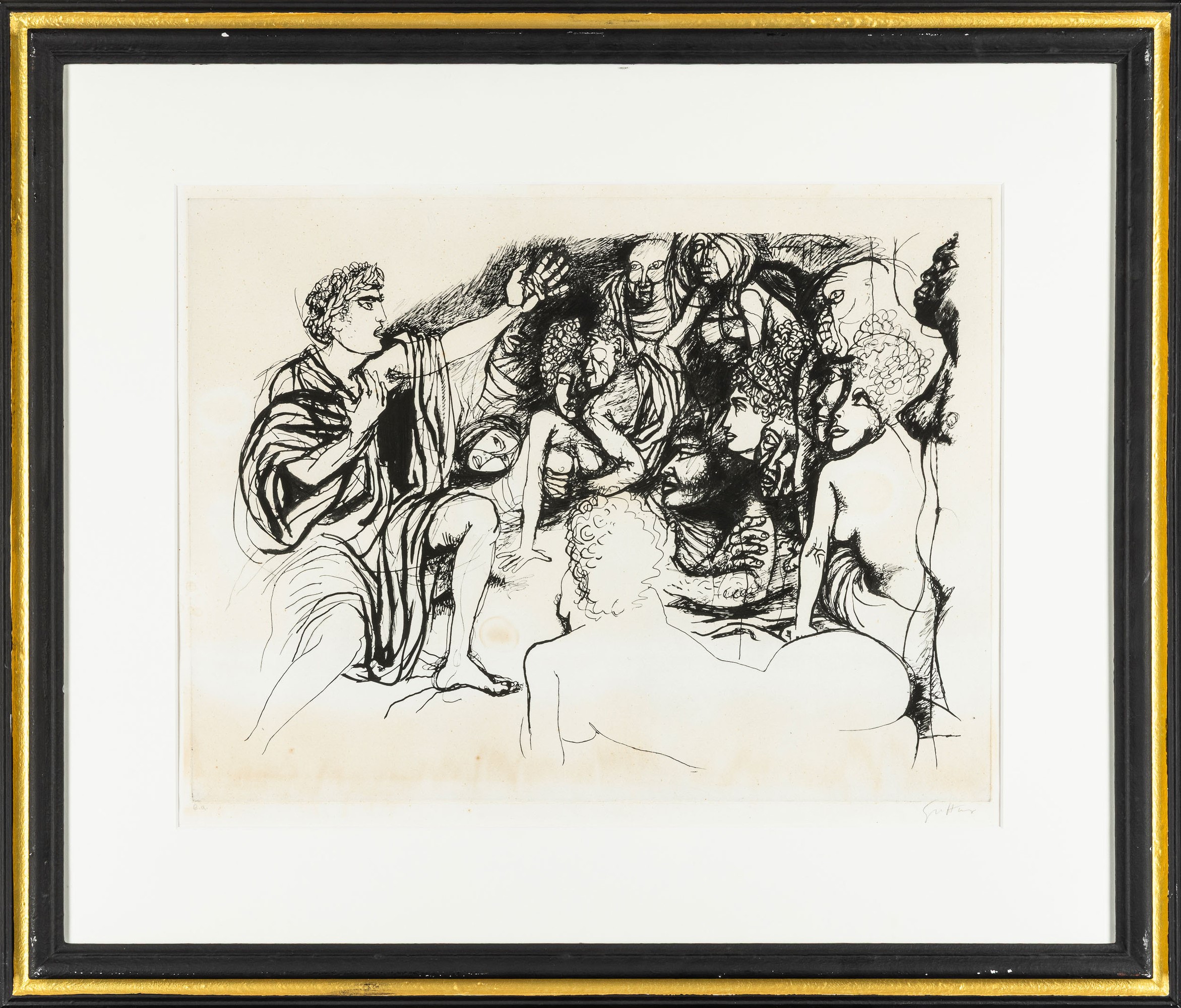 Renato Guttuso - Senza titolo (acquaforte)