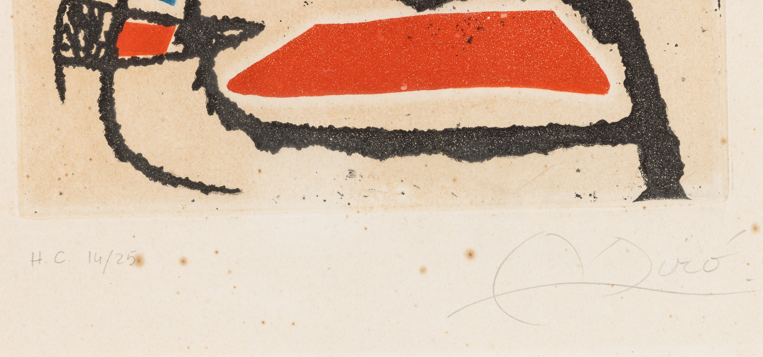 Joan Mirò - The hammer without a master, acquaforte acquatinta (1976)