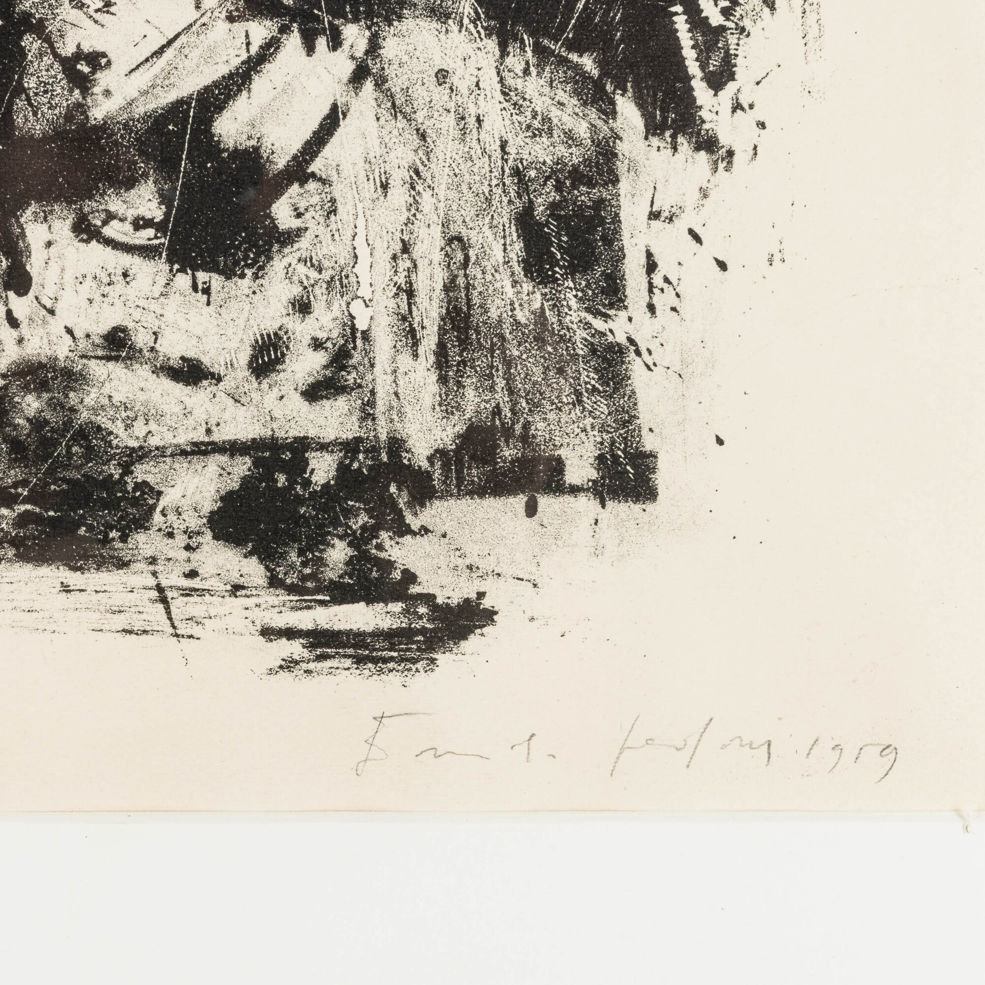 Emilio Vedova - Immagine del tempo, litografia (1959)