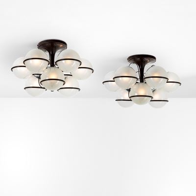 Due lampade a plafone mod. 2042/9