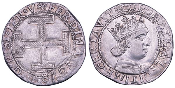 NAPOLI. FERDINANDO I D'ARAGONA, 1458-1494. Coronato.