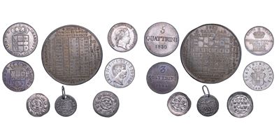 Monetazione italiana, Lotto di sette monete e una medaglia