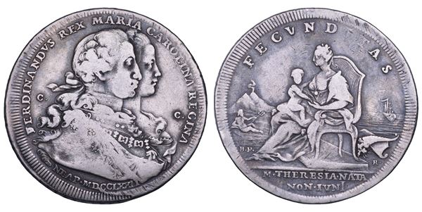 NAPOLI. FERDINANDO IV DI BORBONE, 1759-1799. I PERIODO. Piastra da 120 Grana 1772.