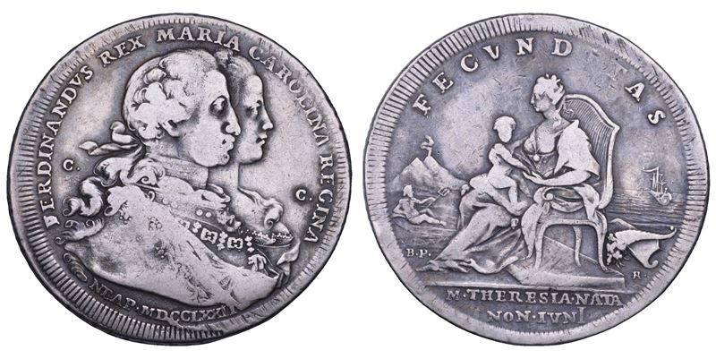 NAPOLI. FERDINANDO IV DI BORBONE, 1759-1799. I PERIODO. Piastra da 120 Grana 1772.  - Asta Numismatica - Cambi Casa d'Aste