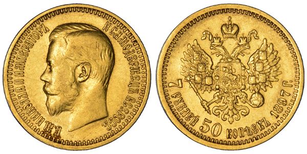 RUSSIA. NIKOLAJ II, 1894-1917. 7,5 Rubli 1897.