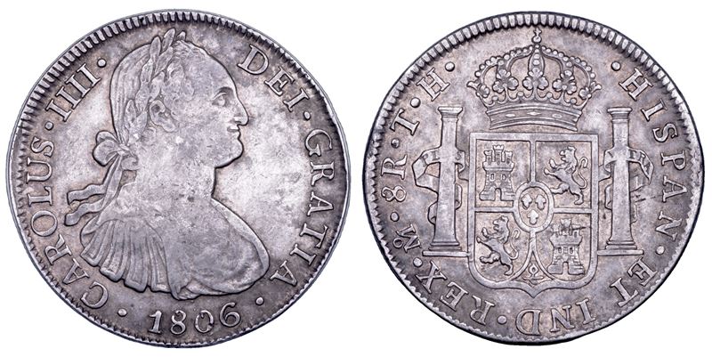 CARLOS IV, Messico, 8 Reales 1806 (Città del Messico)