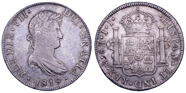 FERNANDO VII, 1808-1833. MESSICO. 8 Reales 1819. Città del Messico.