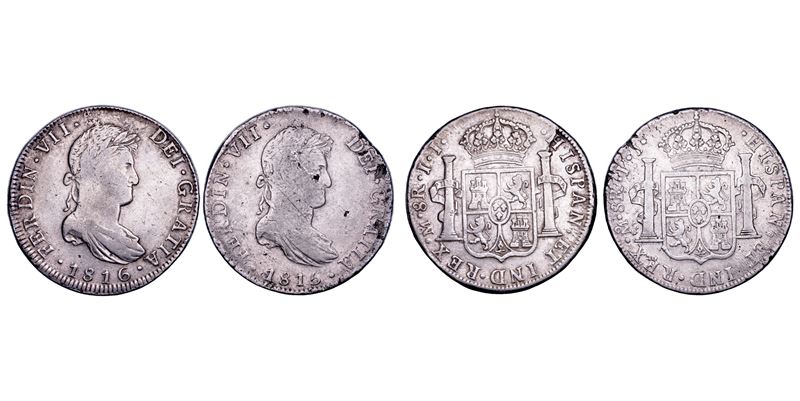 FERNANDO VII, 1808-1833. MESSICO. Lotto di due monete.  - Auction Numismatics - Cambi Casa d'Aste