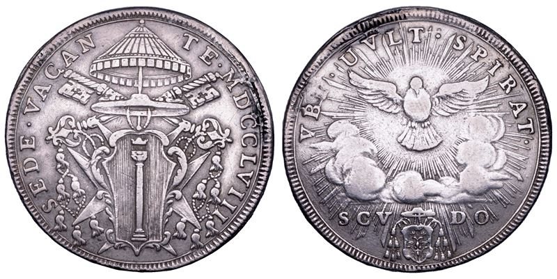 Stato Pontificio, Sede Vacante 1758 (camerlengo cardinale Girolamo Colonna), Scudo romano