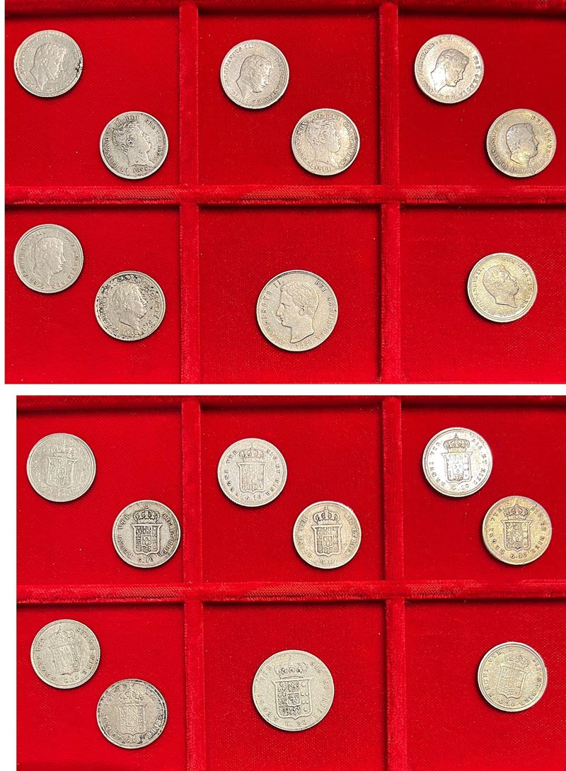NAPOLI. FERDINANDO II E FRANCESCO II DI BORBONE, 1830-1860. Lotto di dieci monete.  - Asta Numismatica - Cambi Casa d'Aste