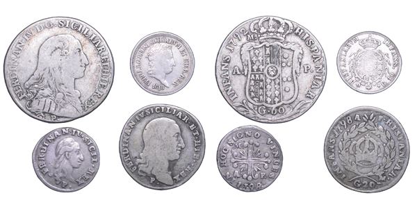 NAPOLI. FERDINANDO IV (I) DI BORBONE, 1759-1825. Lotto di quattro monete.
