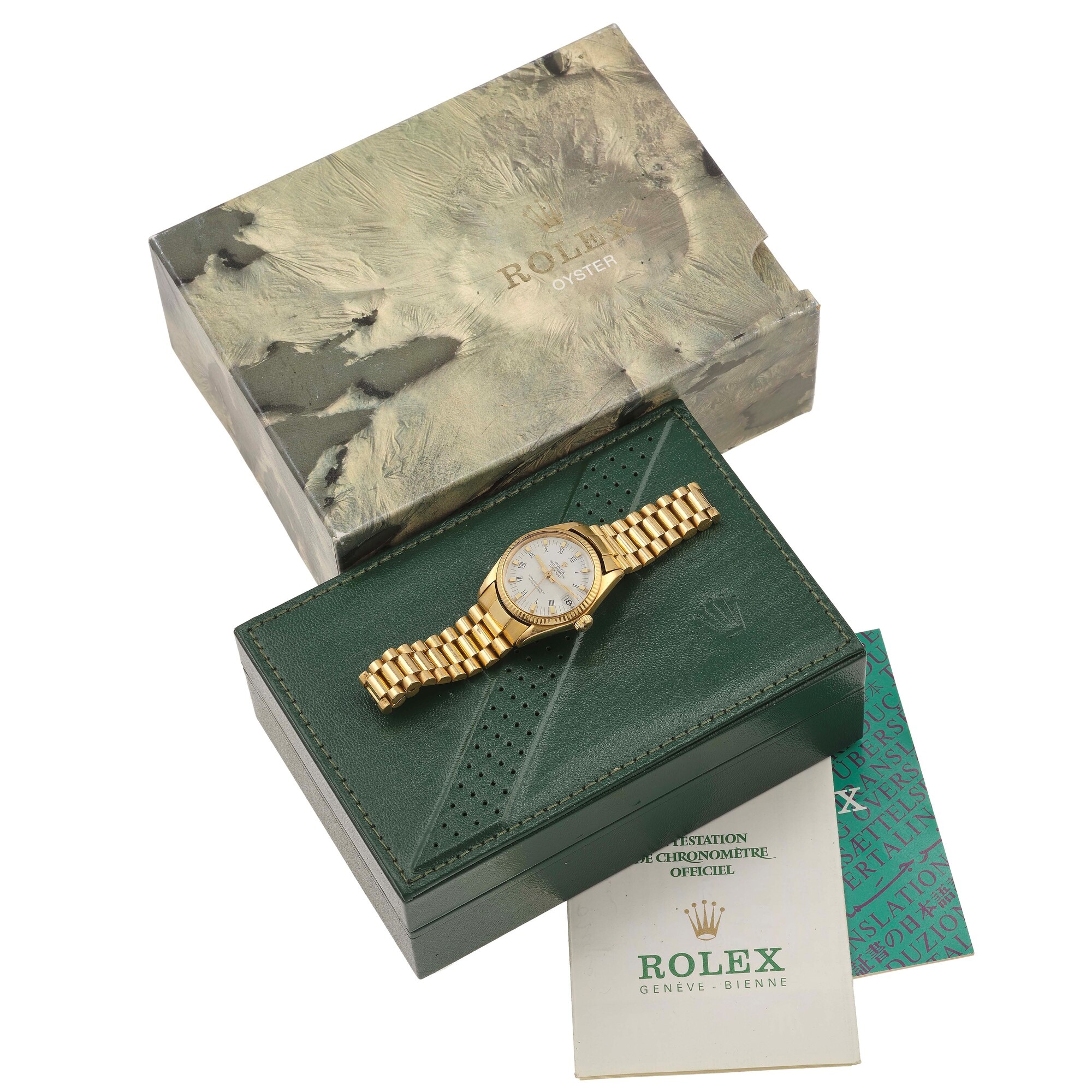 Rolex, Oyster Perpetual Datejust, orologio da polso in oro giallo 750/1000