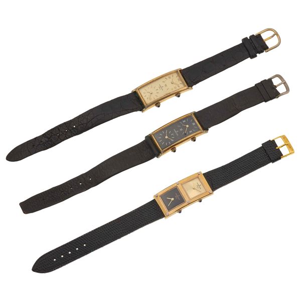 Three wristhwatches signed Richard Zeger. Movemet not serviced
