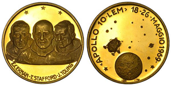 VARIE. Medaglia in oro 18-26 maggio 1969. Apollo 10.