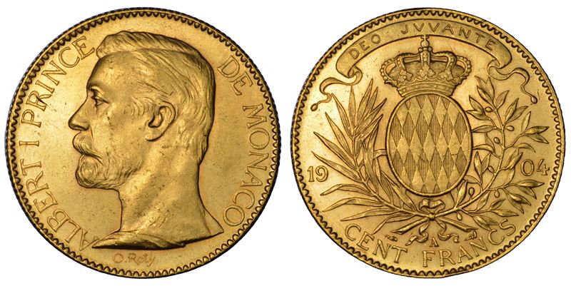 MONACO. ALBERT I, 1889-1922. 100 Francs 1904.  - Asta Numismatica - Cambi Casa d'Aste