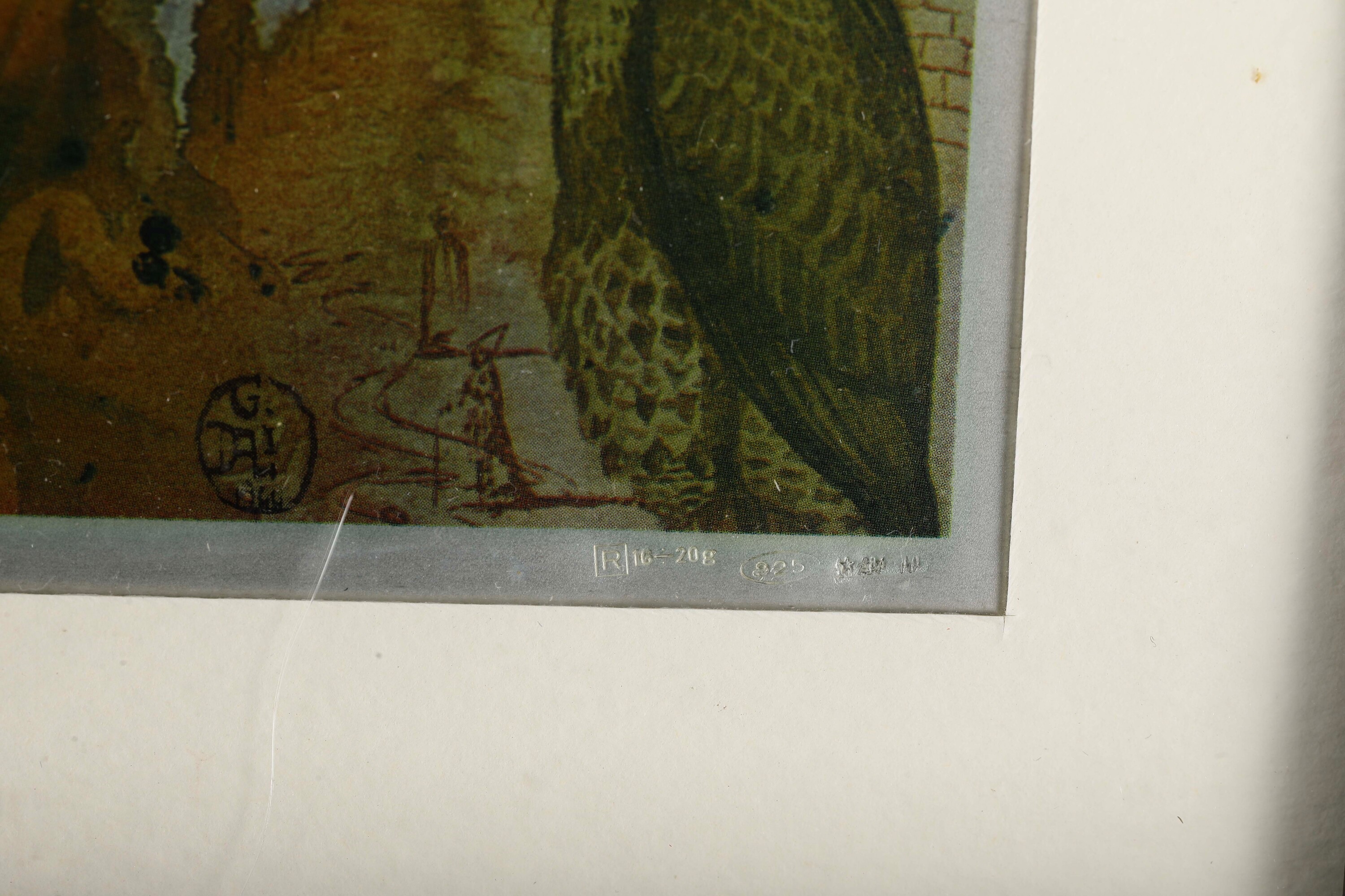 Salvator Dalì, Quattro cornici con lastre in argento 925 raffiguranti animali