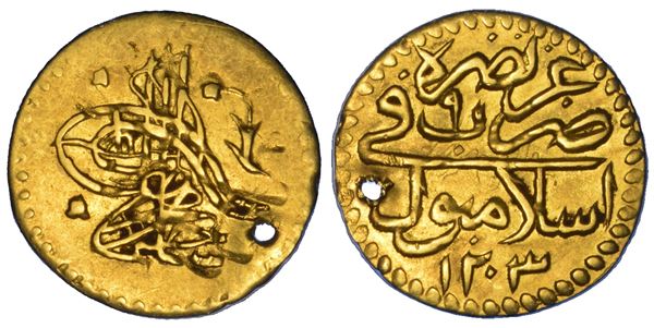 IMPERO OTTOMANO. SELIM III, 1789-1807 (1203-1222). 1/4 Zeri Mahbub 1203 (anno 9).