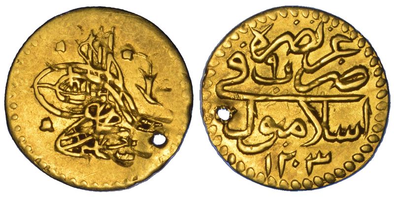 IMPERO OTTOMANO. SELIM III, 1789-1807 (1203-1222). 1/4 Zeri Mahbub 1203 (anno 9).  - Asta Numismatica - Cambi Casa d'Aste