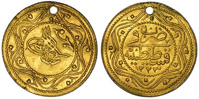 Mahmud II, 2 Rumi Altın, 1223 (anno 10) – Impero Ottomano