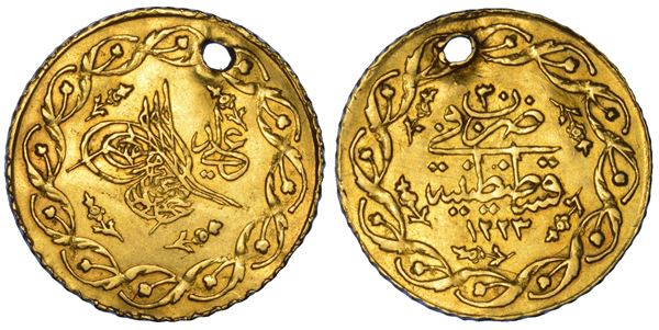 IMPERO OTTOMANO. MAHMUD II, 1808-1839 (1223-1255). Cedid Mahmudiye 1223 (anno 30).