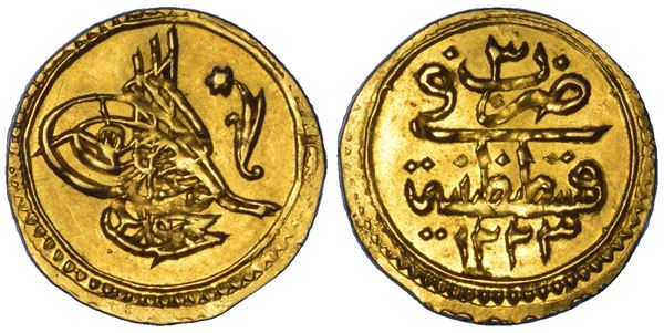 IMPERO OTTOMANO. MAHMUD II, 1808-1839 (1223-1255). 1/4 Zeri Mahbub 1223 (anno 3).