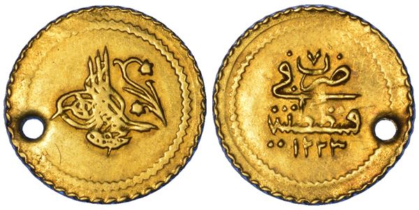 IMPERO OTTOMANO. MAHMUD II, 1808-1839 (1223-1255). 1/4 Zeri Mahbub 1223 (anno 7).