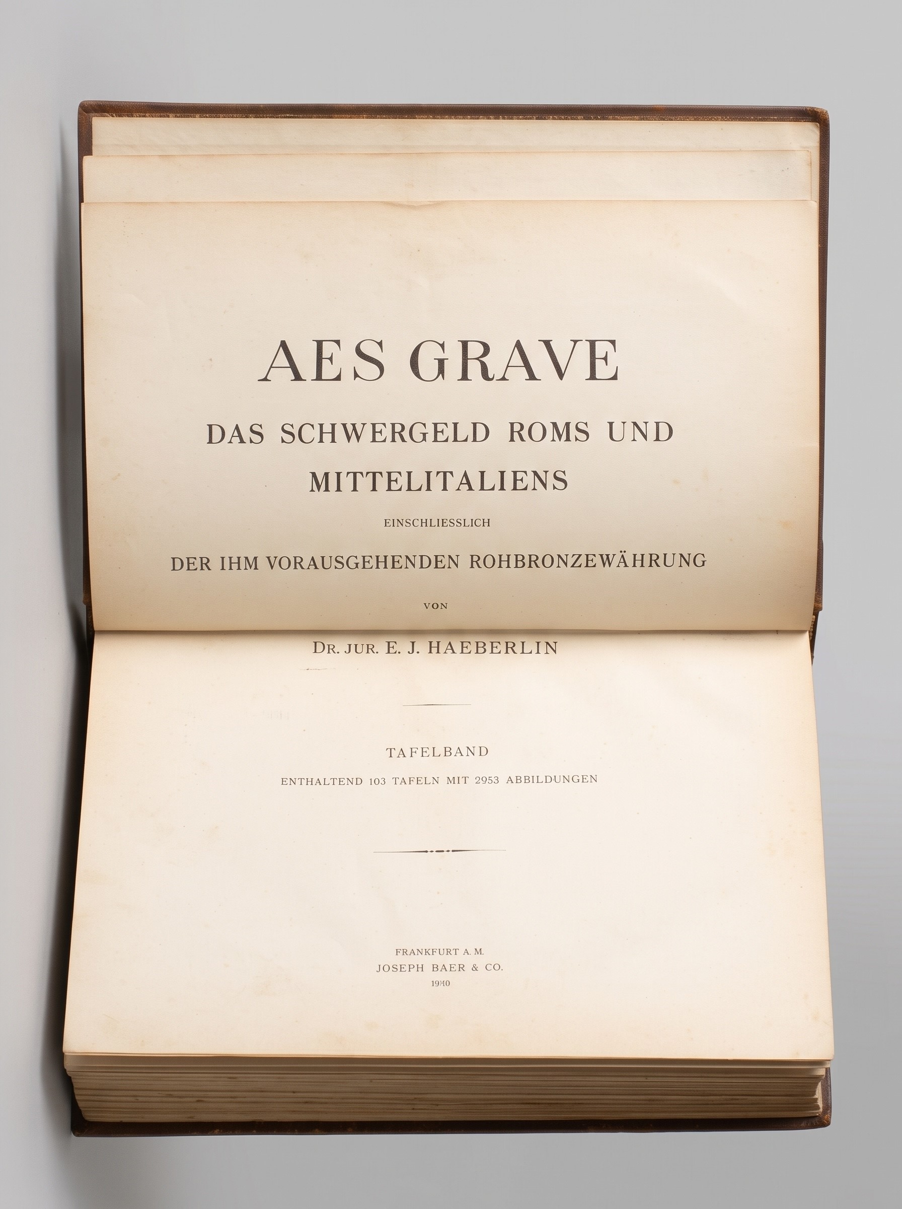 Haerberlin E. J., Aes Grave (opera in due tomi)