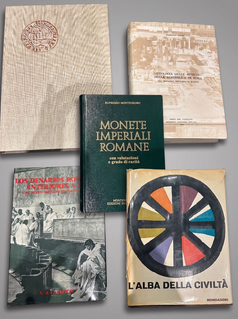 ANTICA ROMA. Lotto di cinque libri.  - Asta Numismatica - Cambi Casa d'Aste