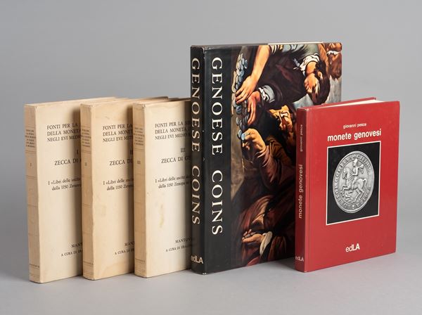 ZECCA DI GENOVA. Lotto di cinque libri.