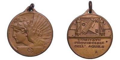 Comitato Provinciale dell’Aquila, Medaglia in bronzo dell’era fascista