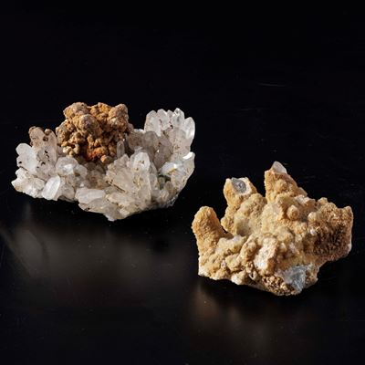 Due Cluster di Cristalli di Quarzo