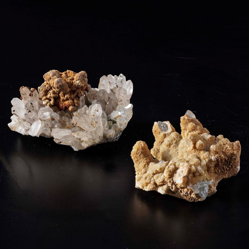 Due Cluster di Cristalli di Quarzo