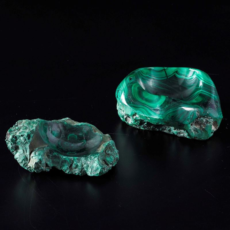 Due Posaceneri in Malachite