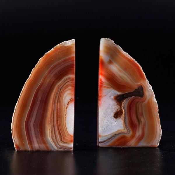 Two pieces of agate geode
